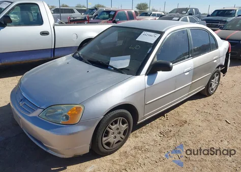 2002 Honda Civic Lx from USA, damaged, VIN 1HGES16662L028809